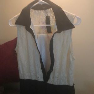 Black and white party dress